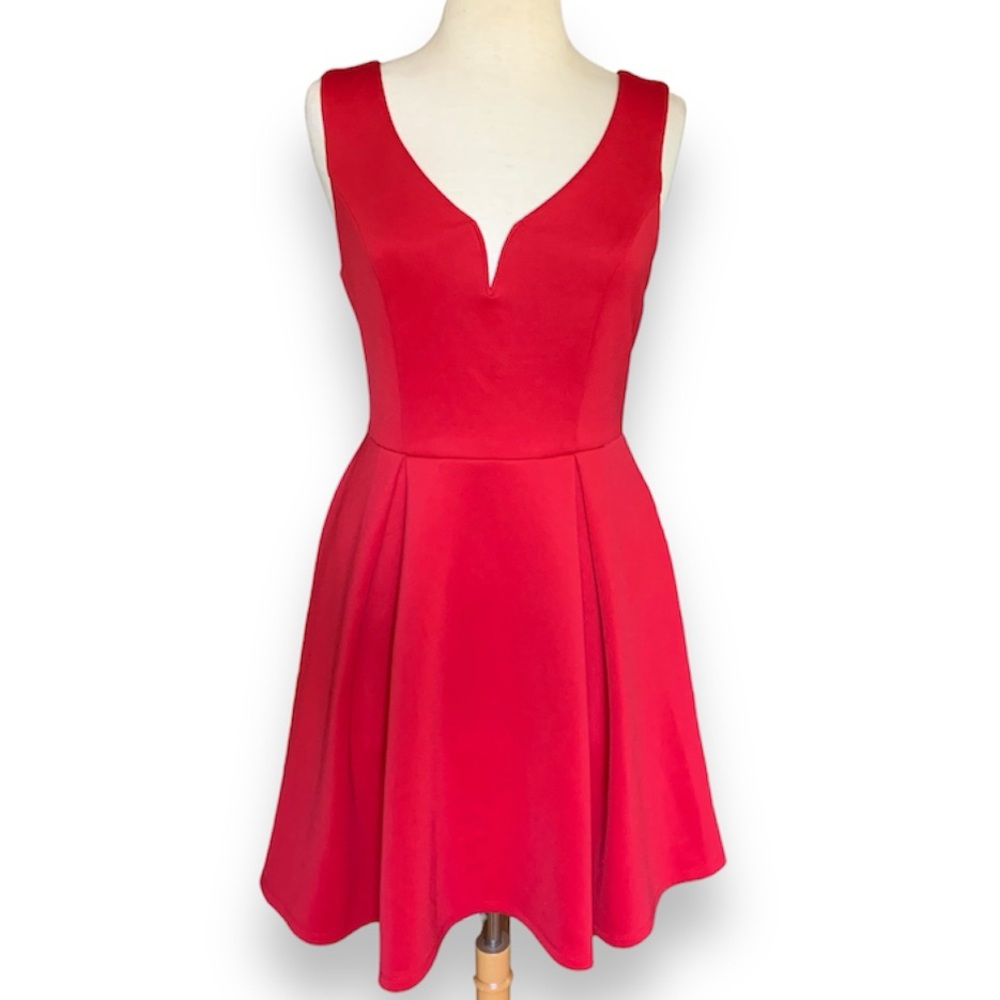 FOREVER 21 I V-Neck & V-Back Skater Dress